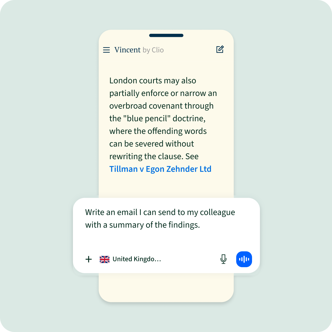 Feature Images_Simplified Product UI - Vincent by Clio Mobile App UK